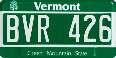 VT license plate BVR426