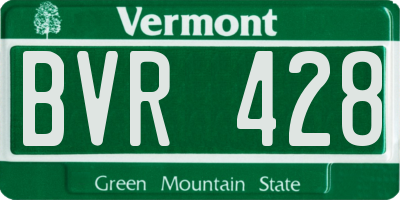 VT license plate BVR428