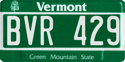 VT license plate BVR429