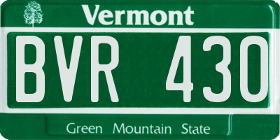 VT license plate BVR430