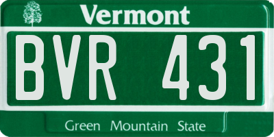 VT license plate BVR431