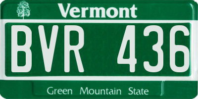VT license plate BVR436