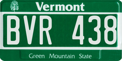 VT license plate BVR438