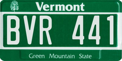 VT license plate BVR441