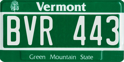 VT license plate BVR443