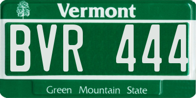 VT license plate BVR444