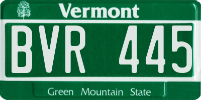 VT license plate BVR445