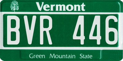 VT license plate BVR446
