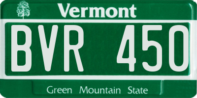VT license plate BVR450