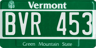 VT license plate BVR453