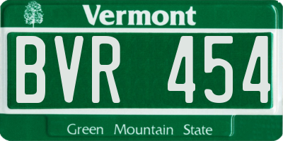 VT license plate BVR454