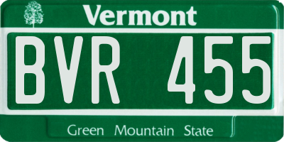 VT license plate BVR455