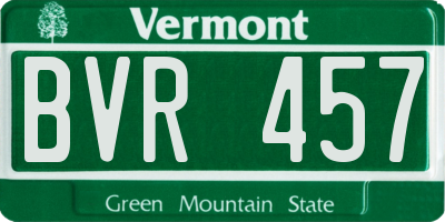 VT license plate BVR457