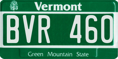 VT license plate BVR460
