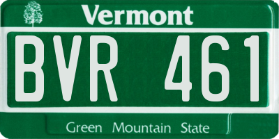 VT license plate BVR461
