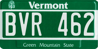 VT license plate BVR462