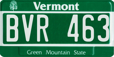 VT license plate BVR463