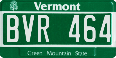VT license plate BVR464