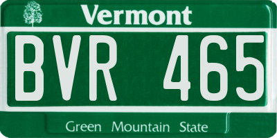VT license plate BVR465