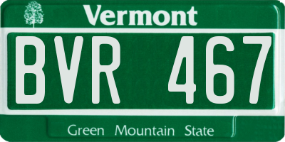 VT license plate BVR467