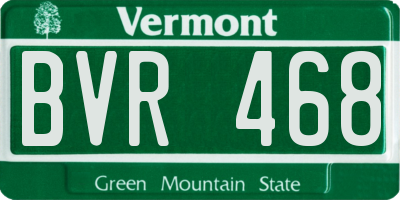 VT license plate BVR468