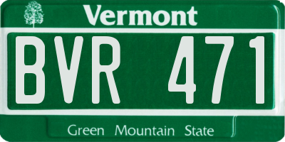 VT license plate BVR471