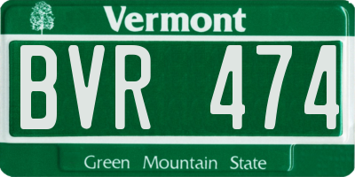 VT license plate BVR474