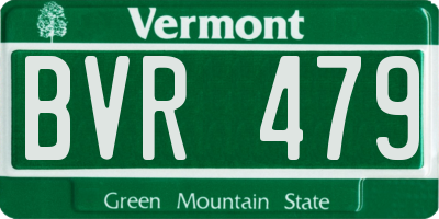VT license plate BVR479