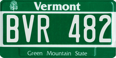 VT license plate BVR482