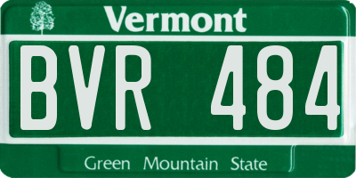 VT license plate BVR484