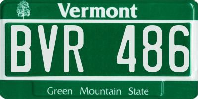 VT license plate BVR486