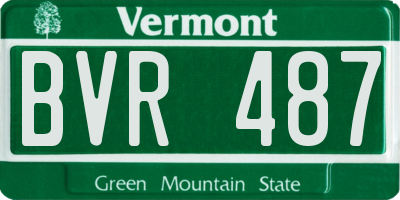 VT license plate BVR487