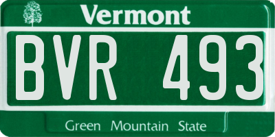 VT license plate BVR493