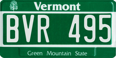 VT license plate BVR495