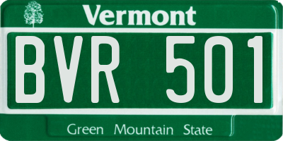 VT license plate BVR501