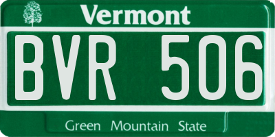 VT license plate BVR506