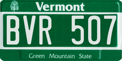 VT license plate BVR507