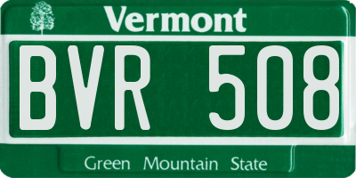 VT license plate BVR508
