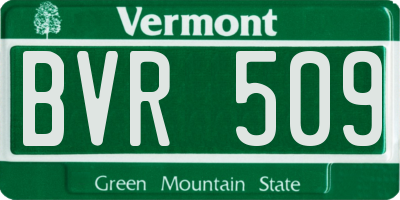 VT license plate BVR509