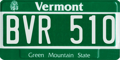 VT license plate BVR510