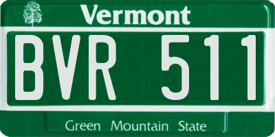 VT license plate BVR511