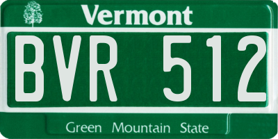 VT license plate BVR512