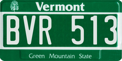 VT license plate BVR513