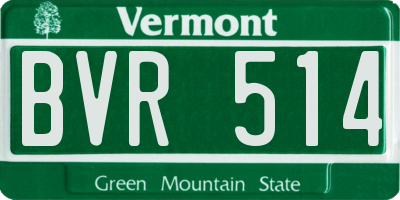 VT license plate BVR514