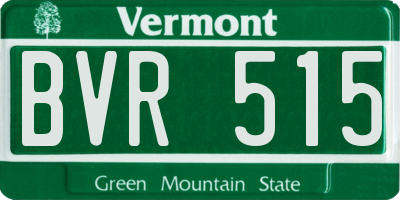 VT license plate BVR515