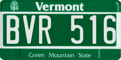 VT license plate BVR516
