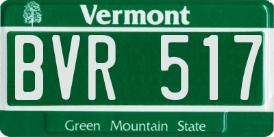 VT license plate BVR517