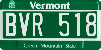 VT license plate BVR518