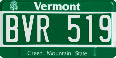 VT license plate BVR519