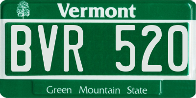 VT license plate BVR520